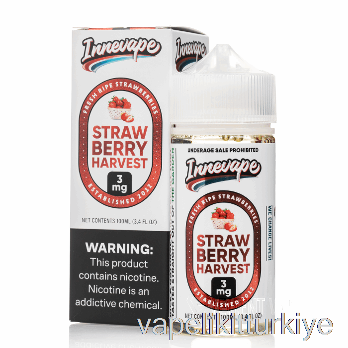 Vape Türkiye çilek Hasadı - Innevape E-likit - 100ml 3mg